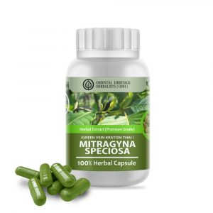 Mitragyna Speciosa (Green Vein Kratom) Herb 60 Capsules