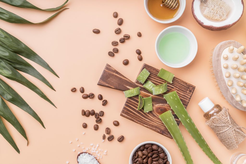 The Anti-Inflammatory Properties of Pueraria mirifica: A Natural Approach to Better Health Top View Natural Cosmetics Desk 1024x683