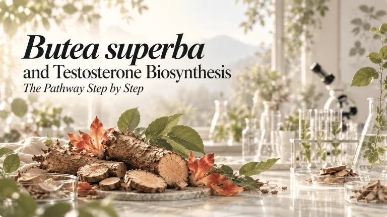 Butea superba roots and flowers in a botanical research laboratory